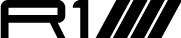 r1 logo balken black